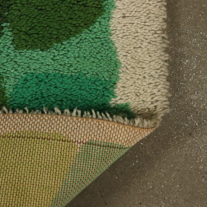 Vintage Rug Wool Blend Long Pile Italy XX Century