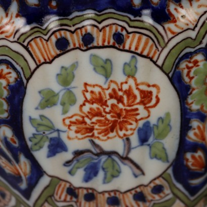 Vase en Céramique avec Motifs Végétaux et Animaux du XXe Siècle