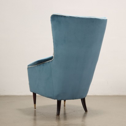 Sessel Design Italien 1950er Jahre Gepolsterte Sitze Schaum Samt Holz