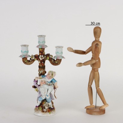 Antiker Kerzenhalter Porzellan Deutschland Antike Keramiken 3 Lichter