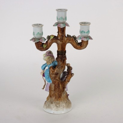 Ancient Candle-Holder Porcelain Germany \'800 Ancient Ceramics 3 Lights