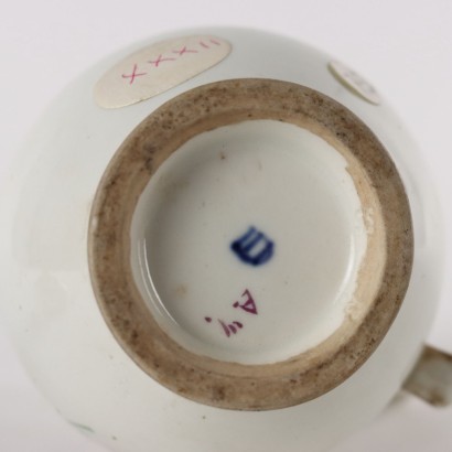 Antike Kafeekanne Weiße Porzellan Wien \'700 Bemalte Keramik