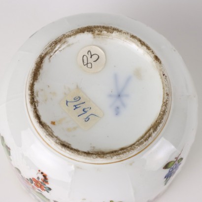 Sucrier Ancien Porcelaine Blanche Europe \'800 Céramiques Peintes