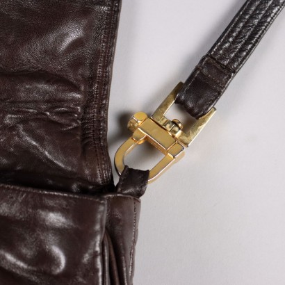 Vintage Shoulder Bag Bottega Veneta Italy 1980s Brown Leather
