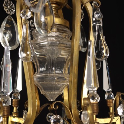 antigüedades, candelabro, candelabros antiguos, candelabro antiguo, candelabro italiano antiguo, candelabro antiguo, candelabro neoclásico, candelabro del siglo XIX, candelabro de cristal y latón