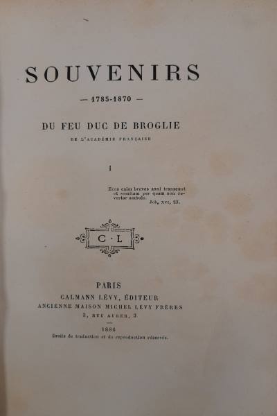 Recuerdos 1785-1870 (4 volúmenes)