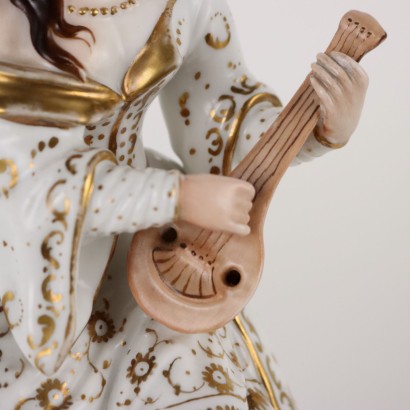 Ancient Perfume Holder Porcelain France \'800 Gilded Oriental Sculpture