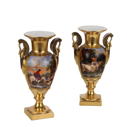 Antike Vasen Porzellan Europa Napoleon III Gold Keramiken '800