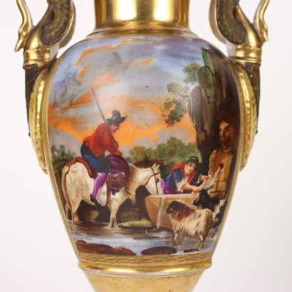 Vases Anciens Porcelaine Europe Napoléon III Décorations Or