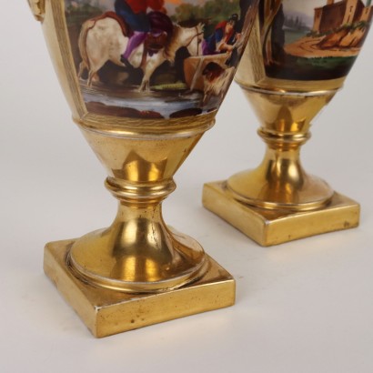 Vases Anciens Porcelaine Europe Napoléon III Décorations Or