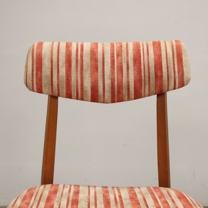 Vintage Stühle Italien 1960er Jahre Buchenholz Gepolsterte Sitze