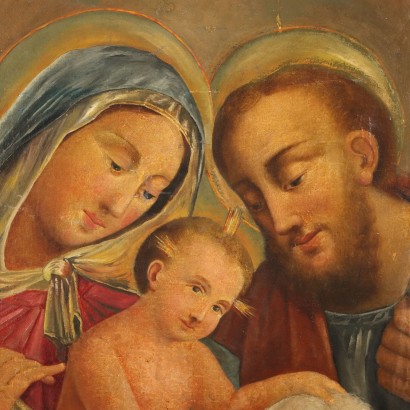 arte, arte italiano, pintura italiana antigua,Pintura con Sagrada Familia