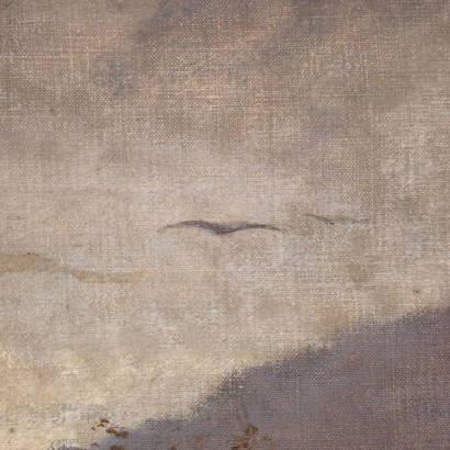 Antikes Gemälde Hügelige Landschaft Öl auf Leinwand Bild 900