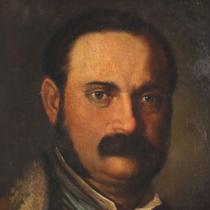 Pintado con retrato masculino