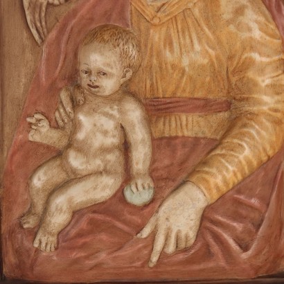 Madonna with Child Bas-relief in plaster