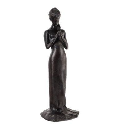 Sculpture Ancienne Jeune Femme Trubetskoy '900 Bronze Ancien