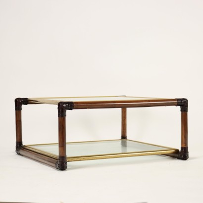Vintage Coffee Table F. Smania Bamboo Italy 1980s