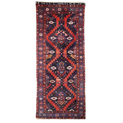 Vintage Antiker Kazak Teppich Kaukasus 1905 Wolle Großer Knoten