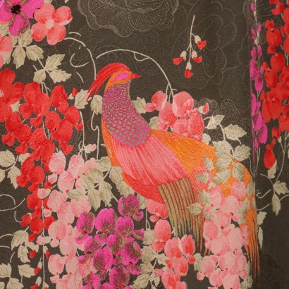 Vintage Floral Silk Dress