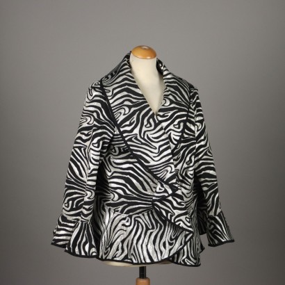 Veste de Couture Vintage Animalier Années 80-90 Taille L Coton Lurex