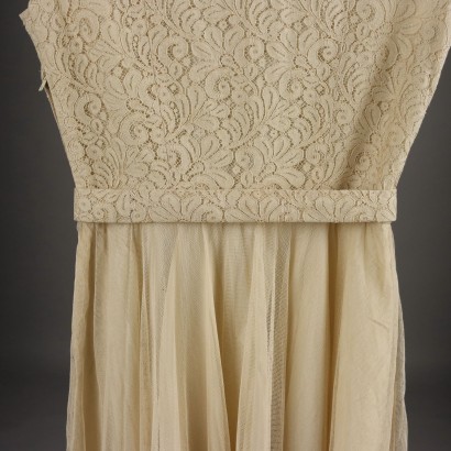 Vintage Cream White Lace Dress