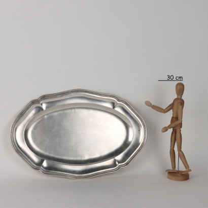 Oval Tray in Silver