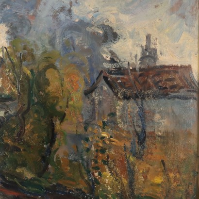 Painting with Landscape by Giovanni Balans,L'Olona,Giovanni Balansino,Giovanni Balansino,Giovanni Balansino,Giovanni Balansino