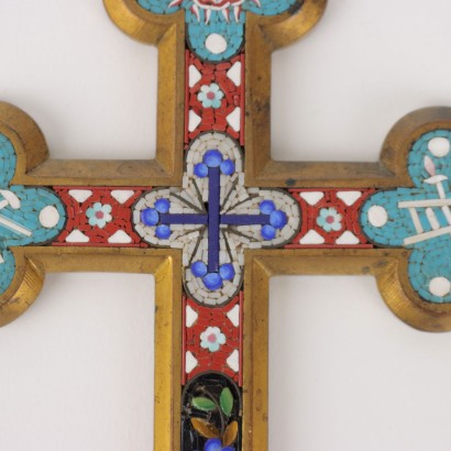 Bronze Crucifix with Micromosaic