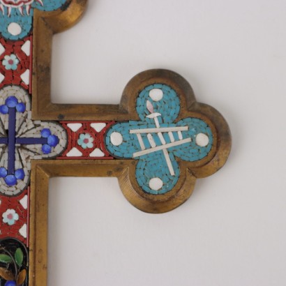 Bronze Crucifix with Micromosaic