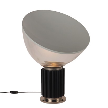 Lampe Taccia Vintage pour Flos Années 70 Aluminium Métal Verre