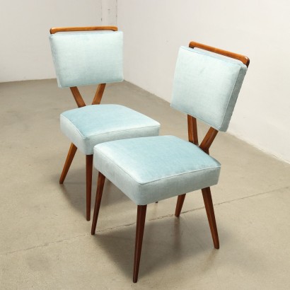 Groupe de 4 chaises, chaise argentine années 50, chaises argentines années 50