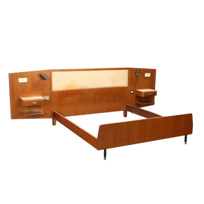 Vintage Bed from the 1950s-60s Teak Marble