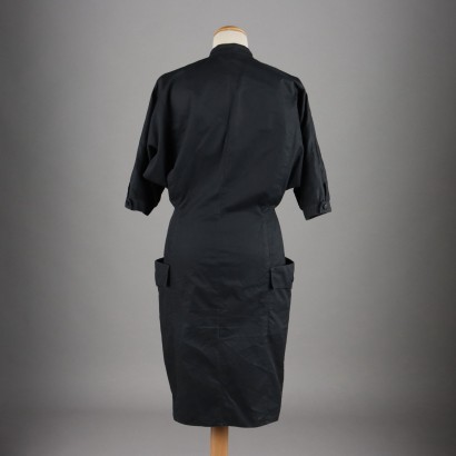 Max Mara Black Longuette Dress