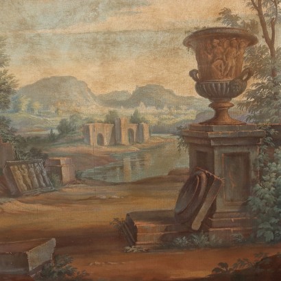 Pair of Landscapes with Ruins