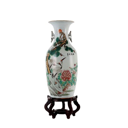 Antiker Vase der Chinesischer Republik '900 Porzellan mit Dekorationen