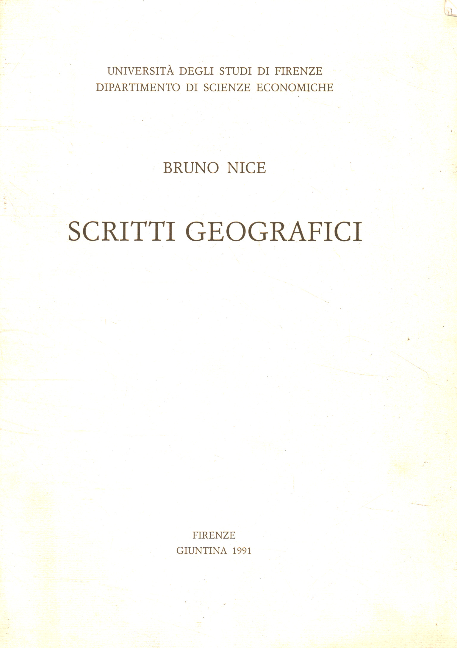 Geographical writings (1939-1991)