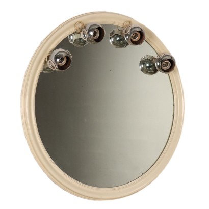 Vintage Mirror from the 60s-70s Enamelled Wood Frame Mirrored Glass