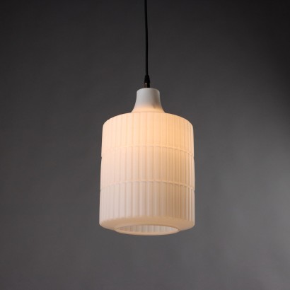Vintage Ceiling Lamp from the 1960s Opaline Glass Lighting