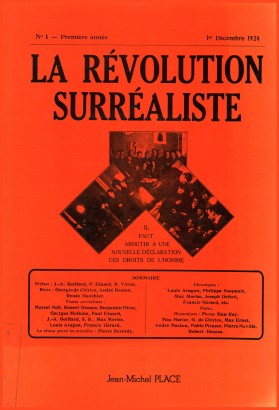 La Révolution surrealiste. Collection complete 1924-1929