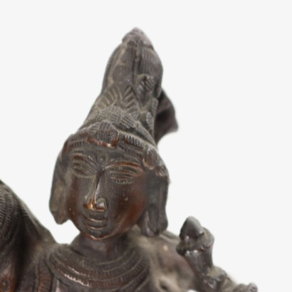 Krishna con una Gopi Scultura in Bronz