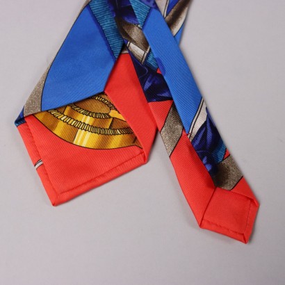 Farbige Vintage-Krawatte von Hermès, Farbige Vintage-Krawatte von Hermès