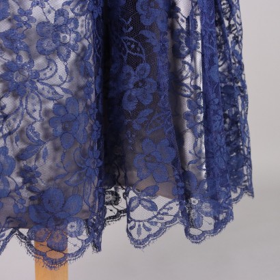 Vintage blaues Spitzenkleid