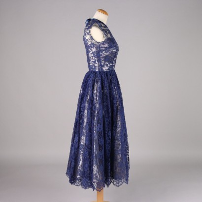 Vintage Blue Lace Dress