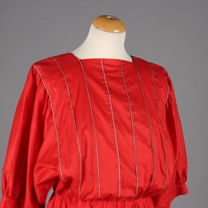 Vintage Red Cotton Dress