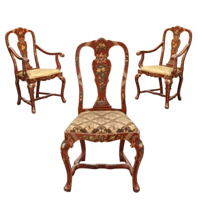 Pair of Armchairs and a Chair in St
