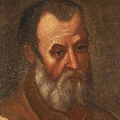 Gemaltes Porträt des Heiligen Simon 1616