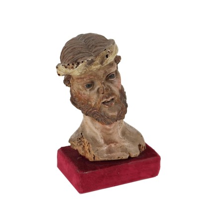 Bust in Carved and Patinated Wood