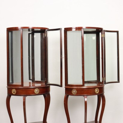 Pair of French showcases