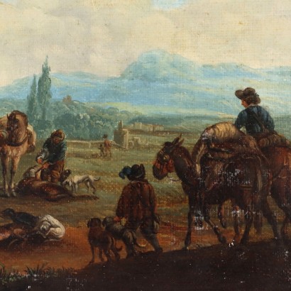 Painted with Genre Scene, The Return from the Hunt