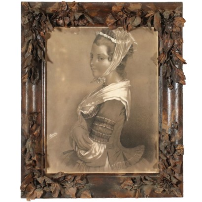 art, art italien, peinture italienne du XIXe siècle, Portrait de jeune femme